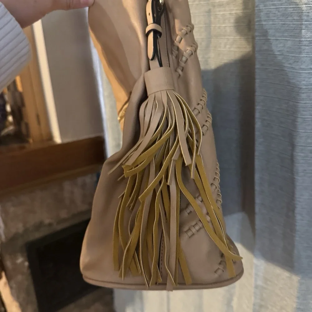 Big Buddha Leather Tote Bag Saddle Tan Hobo‎ Shoulder Purse